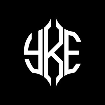 YKE letter logo. YKE best black background vector image. YKE Monogram logo design for entrepreneur and business.
