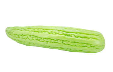 Bitter melon isolated on white background with clipping path