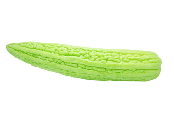 Bitter melon isolated on white background with clipping path