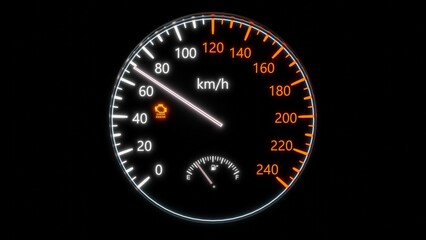 Fototapeta premium 3d rendering orange check engine light
