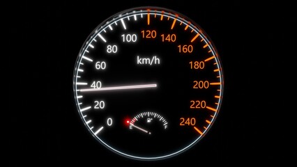 3d rendering of fuel level indicator, fuel reserve 