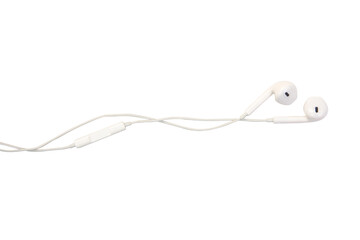 white earphones isolated on white background with clipping path - Powered by Adobe