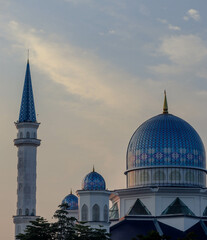 Fototapeta na wymiar a doom and tower of Abdullah Fahim Mosque in Malaysia