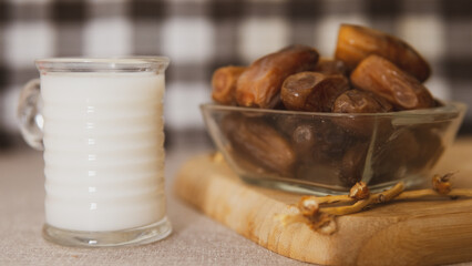 Dates and a cup of milk
