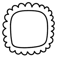 Cloud frame text box Speech Bubble.
