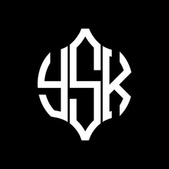 YSK letter logo. YSK best black background vector image. YSK Monogram logo design for entrepreneur and business.
