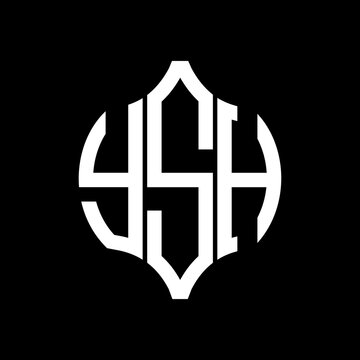 YSH letter logo. YSH best black background vector image. YSH Monogram logo design for entrepreneur and business.
