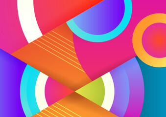 Abstract background with colourful geometric shapes. Digital future technology concept. vector illustration.