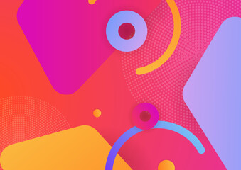 Abstract background with colourful geometric shapes. Digital future technology concept. vector illustration.