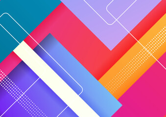 Abstract background with colourful geometric shapes. Digital future technology concept. vector illustration.