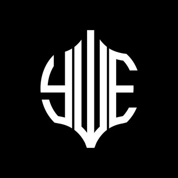 YWE letter logo. YWE best black background vector image. YWE Monogram logo design for entrepreneur and business.
