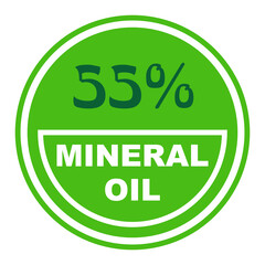 55% percentage mineral oil 