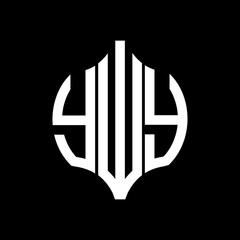 YWY letter logo. YWY best black background vector image. YWY Monogram logo design for entrepreneur and business.
