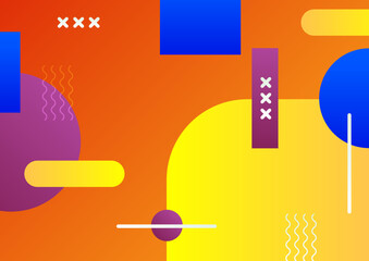 Modern colorful blue red yellow 3d abstract presentation background