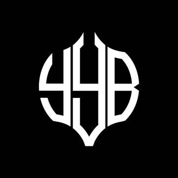 YYB letter logo. YYB best black background vector image. YYB Monogram logo design for entrepreneur and business.

