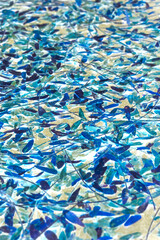 Abstract blue leaves