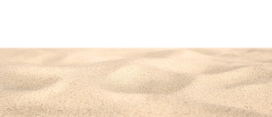 Fototapeta na wymiar Dune of beach sand isolated on white background