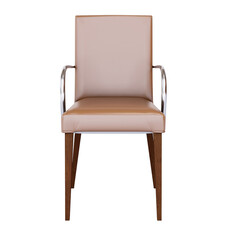 3d Furniture modern leather single chair isolated on a white background, Decoration Design for Dining