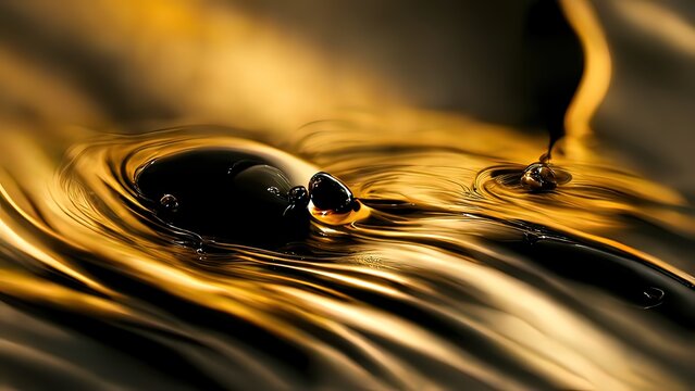Premium Photo  Liquid gold metallic dynamic glossy fluid abstract