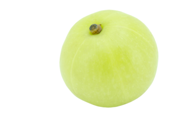 Indian gooseberry, amla green fruits isolated on white background. with clipping path.