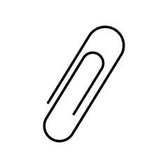 Paper clip icon. icon related to school supplies, education. line icon style. Simple design editable