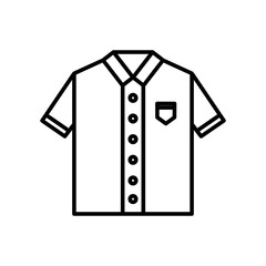 School uniforms icon. icon related to education. line icon style. Simple design editable