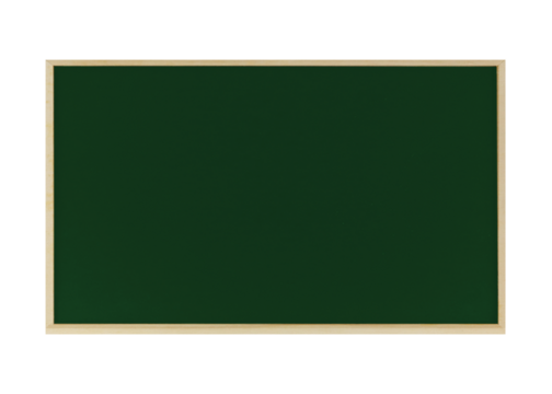 Cutout of  isolated wooden blank green board  with the transparent png background