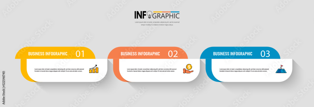 Poster presentation business infographic template vector.