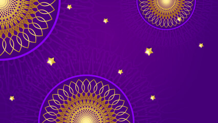 Fototapeta premium Islamic ramadan background with Arabic ornament pattern and luxury mandala lantern decorative. Designed for islam greeting card, eid template, hajj, invitation, celebration, premium frame, and mosque