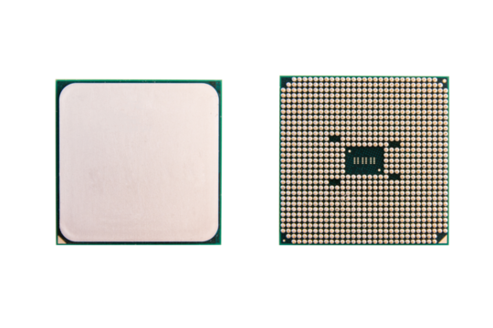 CPU (central processing unit). computer chip processors isolated on white background with clipping path - Powered by Adobe
