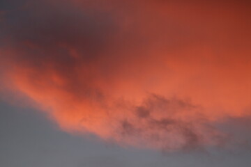 fire in clouds