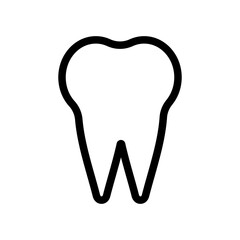 Dentistry symbol. Medical sign. Dentalhealth. Tooth sign. Clean tooth. White and healthy tooth. Dental care. Vector icon. Medical care. Logo template. Silhouette. Tooth icon. 