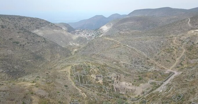 Footage over the way to the ghost town in Real del Catorce in San Luis Potosi
