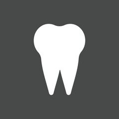 Vector tooth icon tooth logo isolated black and white