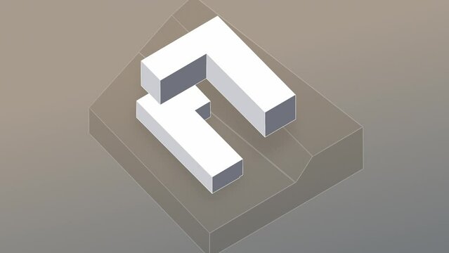 Architectural workflow 3D rendering. Ideas for designing form and space of modern house with swimming pool.