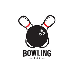 Modern Professional Isolated Sports Badge Logo - Bowling Club Association