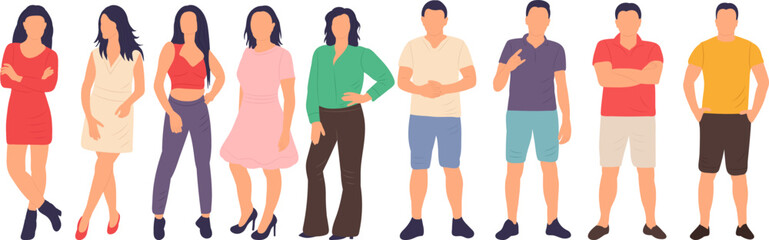 people in flat style, isolated, vector