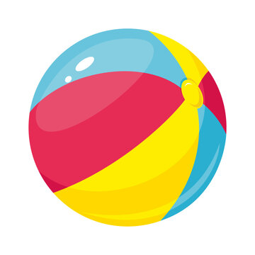 Vecteur Stock Colorful beach ball vector flat illustration | Adobe Stock
