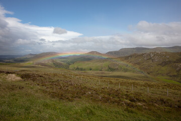 Rainbow over the Scottish Highlands