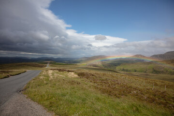 Fototapeta na wymiar Rainbow over the Scottish Highlands