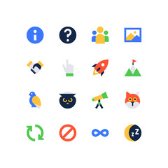 Modern life - set of flat design style elements