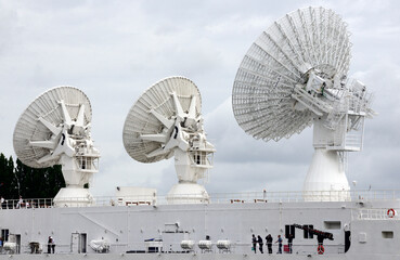 The Monge - BEM Monge, Test and Measurement Vessel, in the French Navy since 1992, mission to...