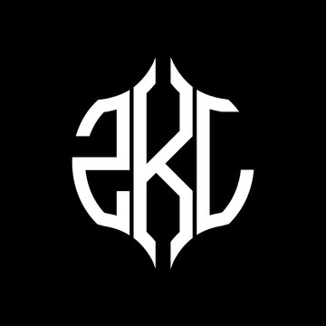 ZKL letter logo. ZKL best black background vector image. ZKL Monogram logo design for entrepreneur and business.
