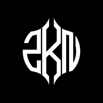 ZKN letter logo. ZKN best black background vector image. ZKN Monogram logo design for entrepreneur and business.
