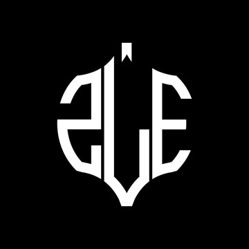 ZLE letter logo. ZLE best black background vector image. ZLE Monogram logo design for entrepreneur and business.
