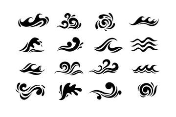 Water splash logo vector icon illustration design