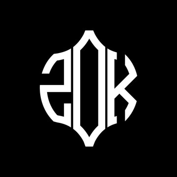 ZOK letter logo. ZOK best black background vector image. ZOK Monogram logo design for entrepreneur and business.
