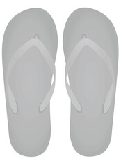 Grey  flip flops. vector illustration