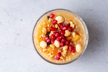 Traditional delicious Turkish dessert; Ashura (Asure)