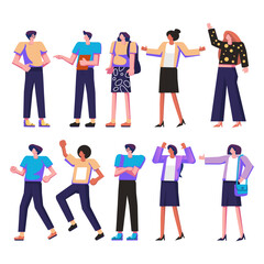 flat character color full illustration design